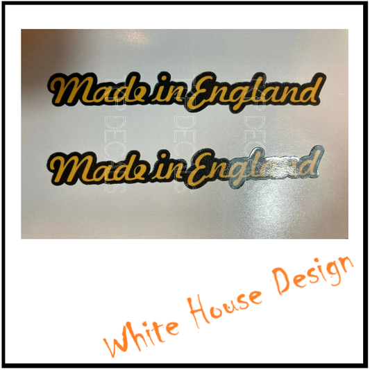 Made in England. sign.. DECAL. Sticker. Classic car,