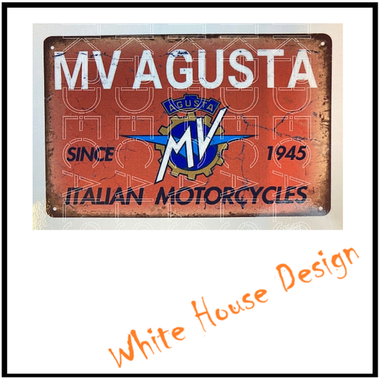 Vintage MV AGUSTA STICKER, DECAL , Camper, Car, Bike. Toolbox, Garage.