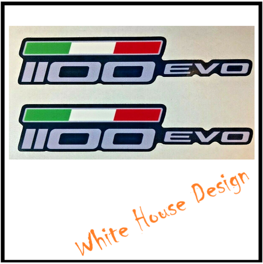 Ducati EVO 1100 style, STICKER DECAL , (x2)