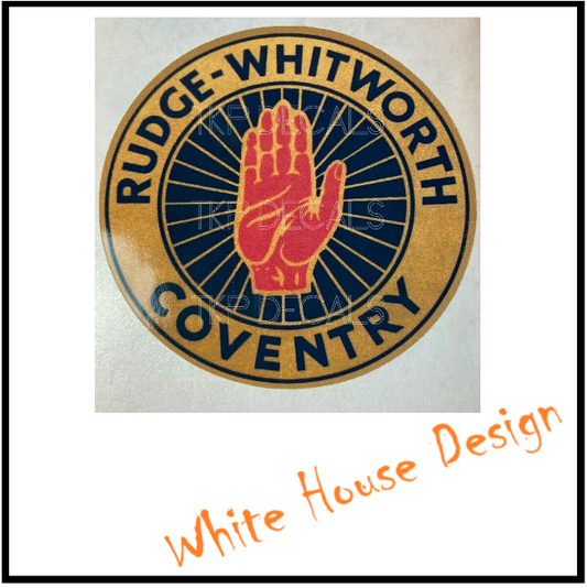 Vintage, Rudge Whitworth style,sticker, Camper, car, toolbox, motorbike, garage