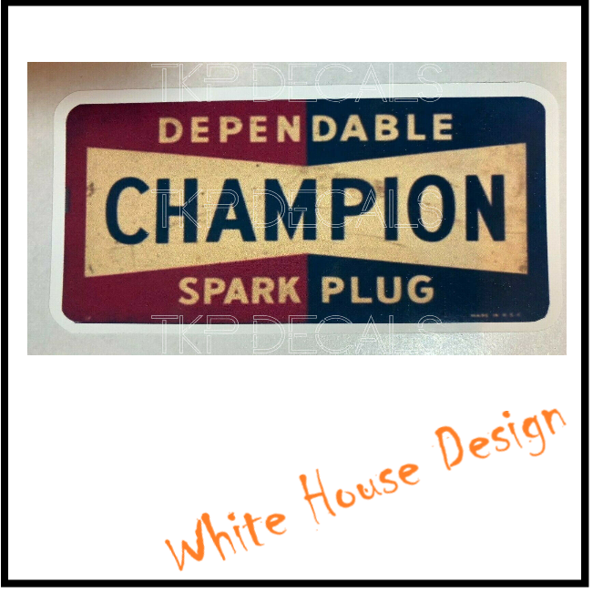 Vintage style Champion STICKER DECAL , Camper, car bike. toolbox, man cave,