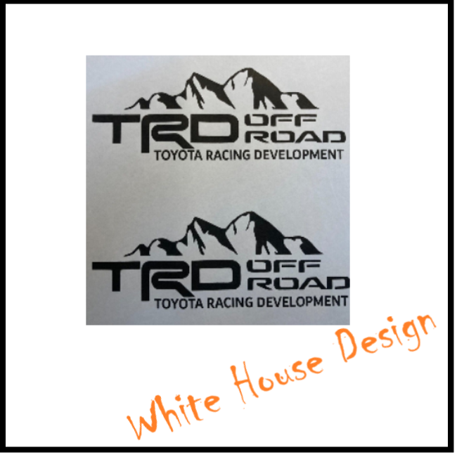 TRD STICKERS 4X4 OFF ROAD , toolbox, garage. x2 (you choose colour)