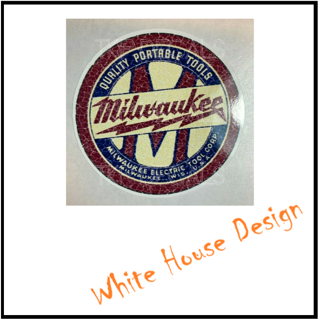 Milwaukee style, Vintage sticker, , toolbox, man cave, garage decal etc.