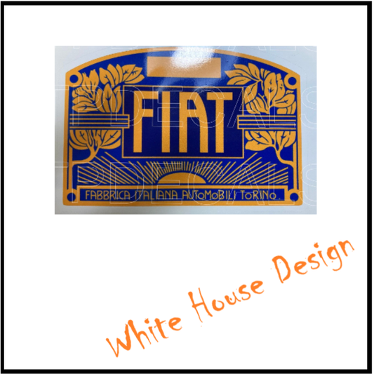 Vintage style FIAT, STICKER DECAL , Camper, car bike. toolbox, garage.