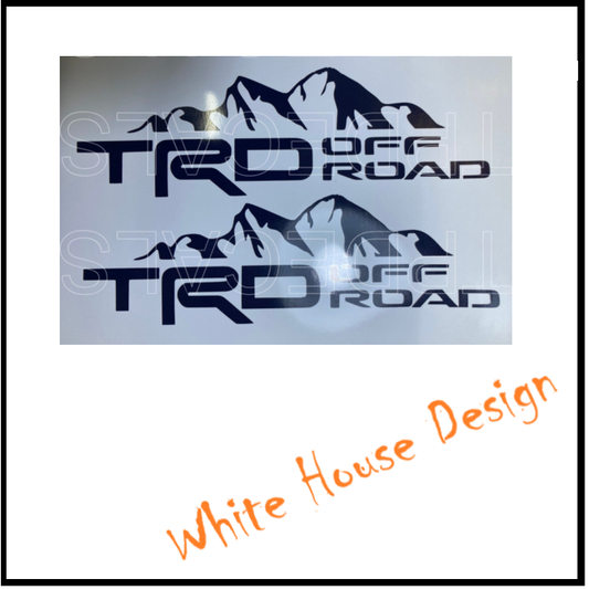 TRD STICKERS 4X4 OFF ROAD , toolbox, garage. x2 (you choose colour)