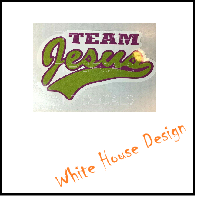 Team Jesus Cool STICKER DECAL , Camper, car bike. toolbox, man cave, garage.