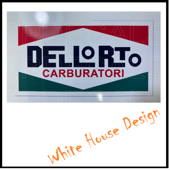 Vintage Dellorto. STICKER DECAL , Camper, car bike. toolbox, garage.