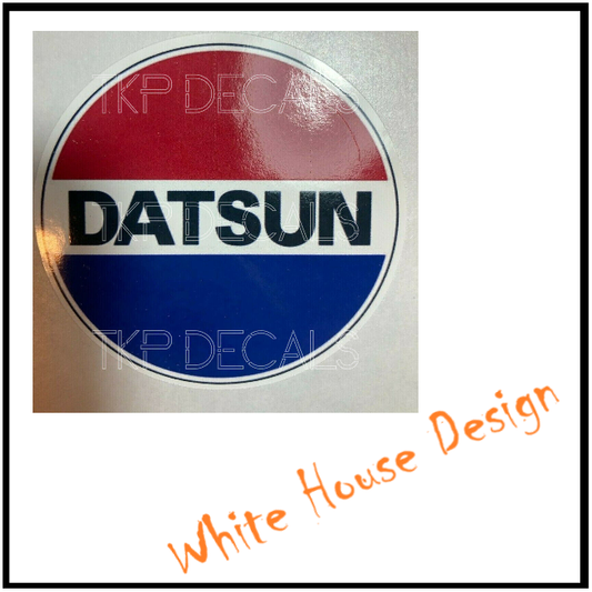 Datsun style, Vintage sticker, , toolbox, man cave, garage decal etc.