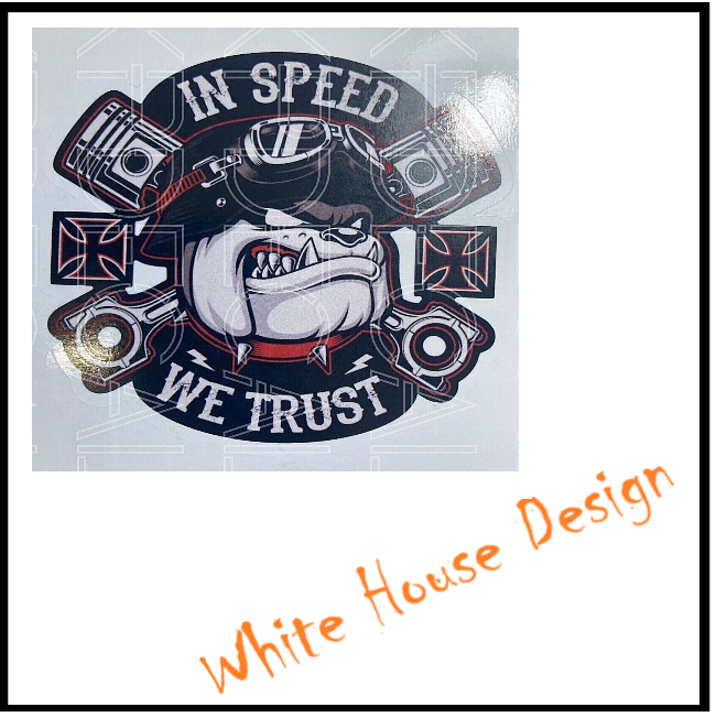 Speed sticker. Motorcycle . car, Garage, Man cave.