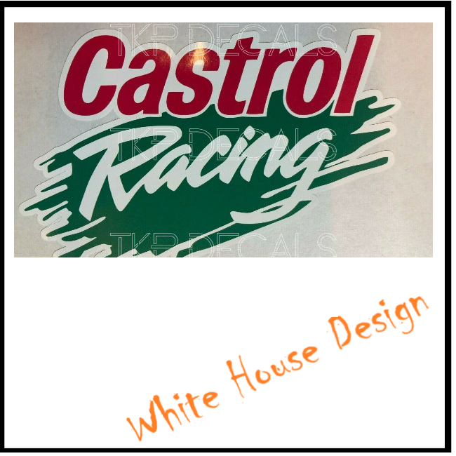 Vintage Castrol Racing style, STICKER DECAL , Camper, car bike. toolbox, 4 x 4 .