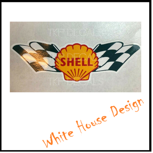 Vintage Shell style, sticker. DECAL,. GARAGE, TOOL BOX, MAN CAVE