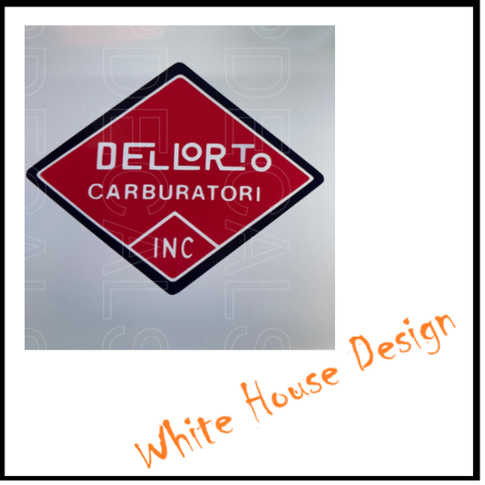 Vintage Dellorto, STICKER DECAL , Camper, car bike. toolbox, garage.