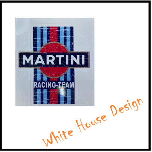 Vintage Martini style, STICKER DECAL , car bike. toolbox, garage.