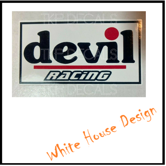 Devil Racing Exhaust style STICKER DECAL, Camper, car bike.