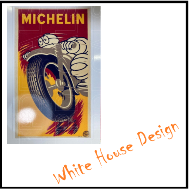 Vintage Michelin Tyres. STICKER DECAL , Camper, car bike. toolbox, garage.