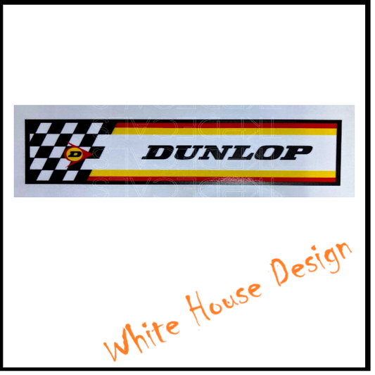 Vintage Dunlop Tyre sign Decal Sticker.