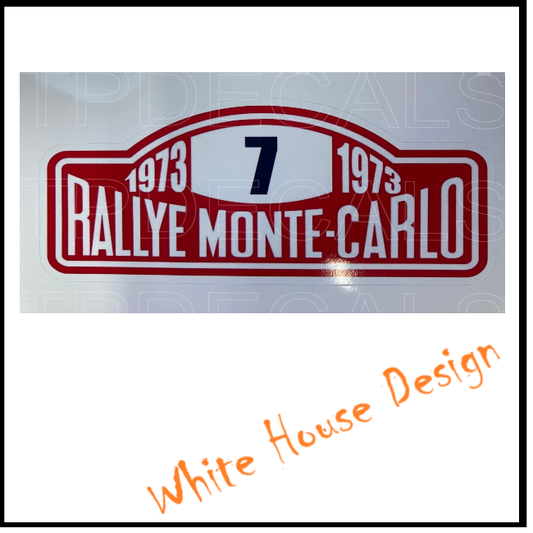 Vintage Monte Carlo Rallye, STICKER DECAL , car bike. toolbox, garage.