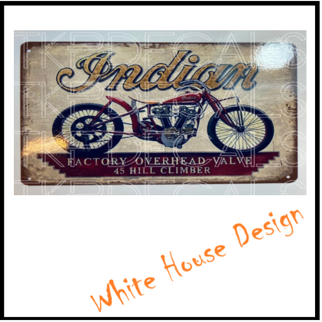 Vintage Indian Motorcycle STICKER, DECAL , Camper, Car, Bike. Toolbox, Garage.