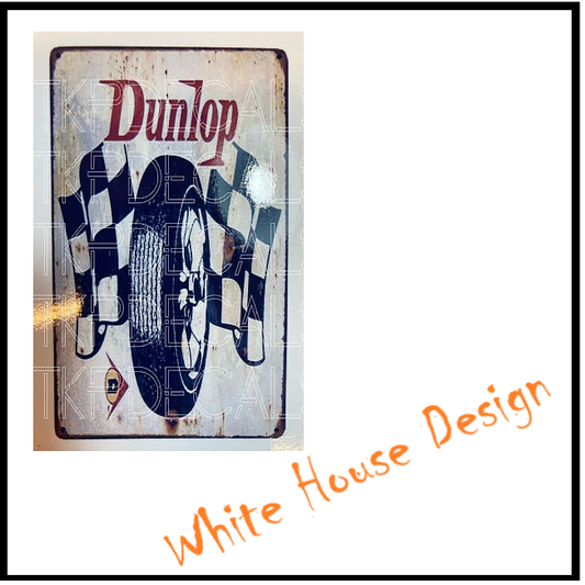 Vintage Dunlop STICKER, DECAL , Camper, Car, Bike. Toolbox, Garage.