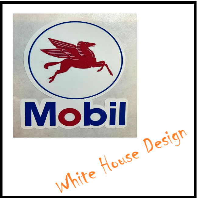 Vintage style Mobil oil gas,cool sticker, car, toolbox, motorbike, garage,