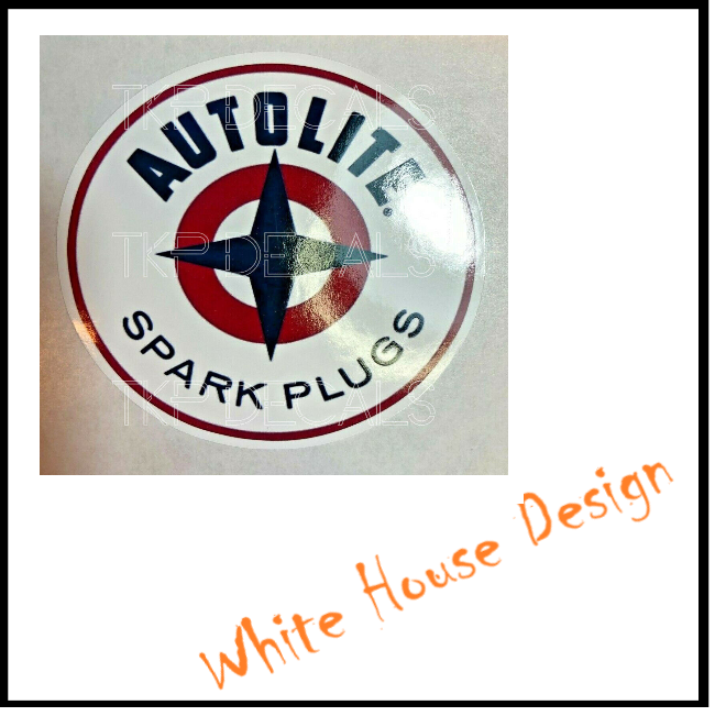 Vintage Autolite, spark plugs, cool sticker, car, toolbox, motorbike, garage,