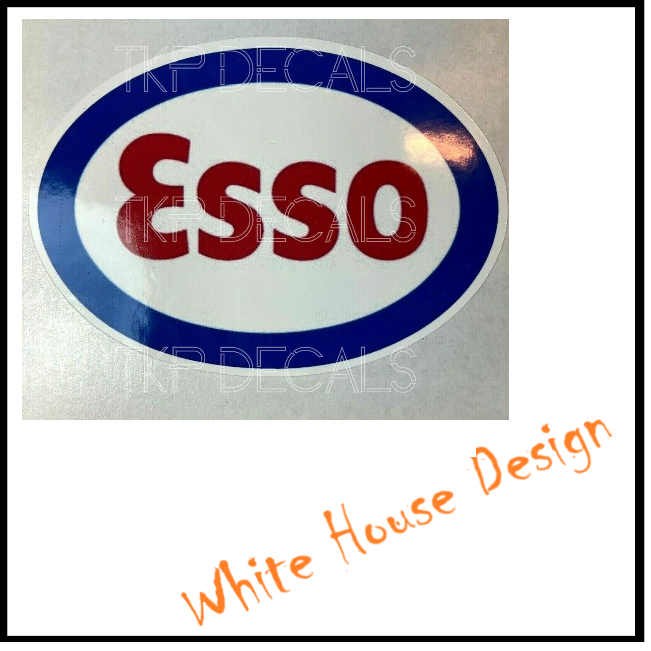 Esso style, Vintage, STICKER DECAL,Camper, car bike. toolbox, man cave, garage.