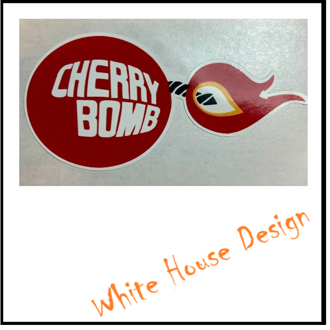 Cherry Bomb Exhaust, STICKER DECAL, Camper, car bike.