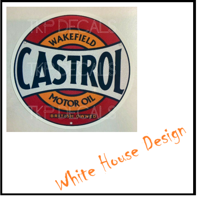 Castrol VINTAGE, STICKER DECAL , Camper, car bike. toolbox, 4 x 4 .