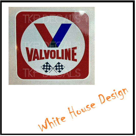 Valvoline style vintage, STICKER DECAL , Camper, car bike. toolbox, 4 x 4 .