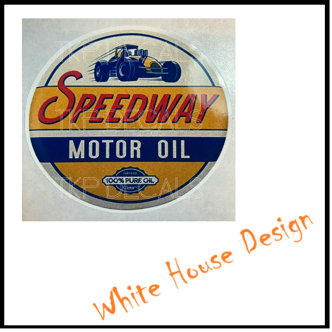 Vintage, Speedway Motor Oil , sticker, car, toolbox, motorbike, garage,