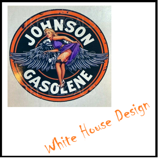 Johnsons Gasoline, VINTAGE, STICKER DECAL , Camper, car bike. toolbox,