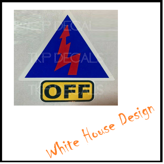 Warning Electrical (off), STICKER DECAL, Camper, car bike.