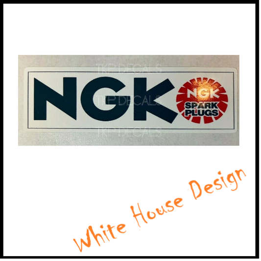 Vintage style NGK spark plugs, cool sticker, car, toolbox, motorbike, garage,