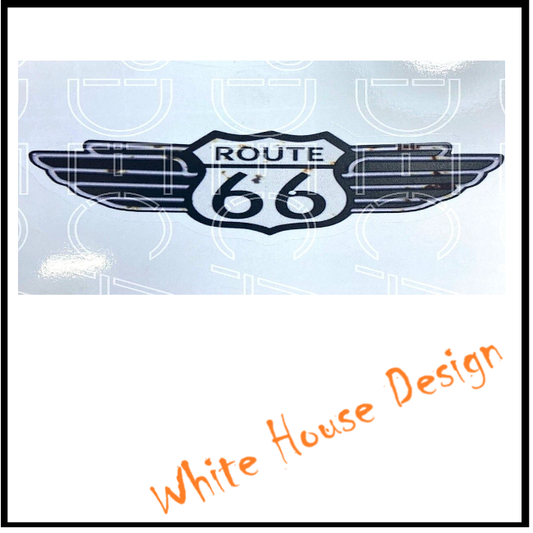 Vintage style Route 66 STICKER, DECAL, Camper, Car, Bike. Toolbox,