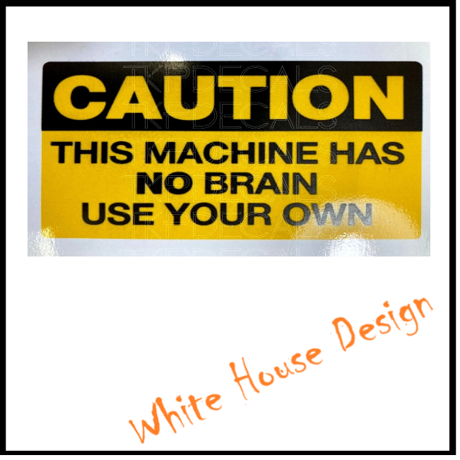 Warning , funny STICKER DECAL, Workshop , Garage, Camper, car bike.