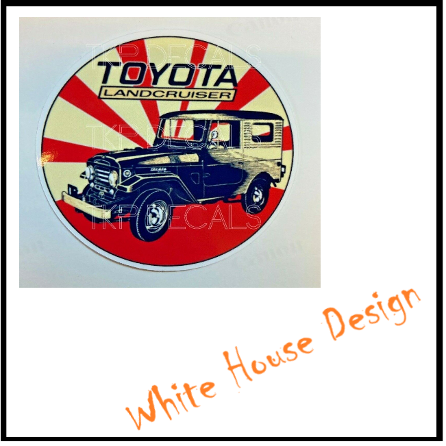 Toyota Landcruiser Vintage DECAL. Sticker.