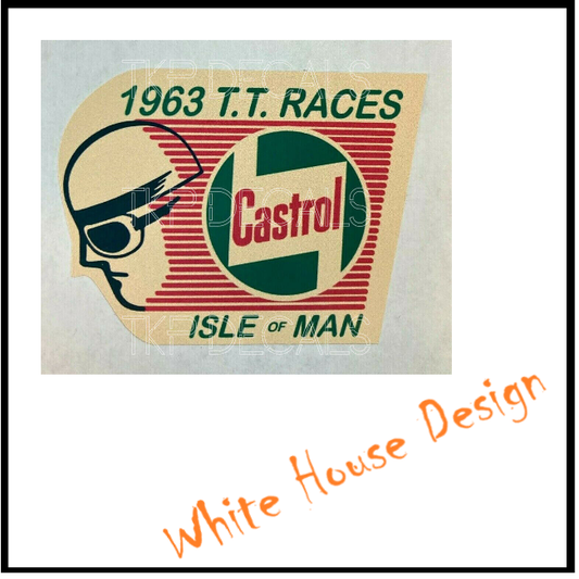 TT RACES  1963   Isle of Man sticker