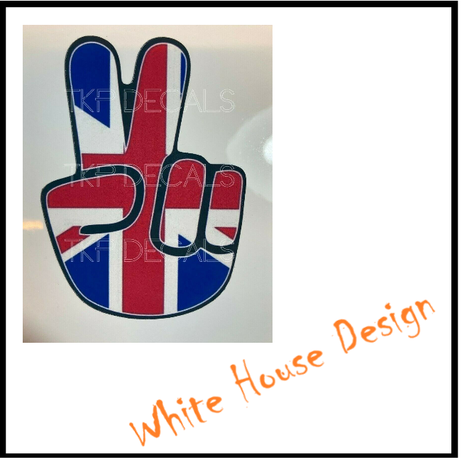 UK Peace sign funny cool sticker