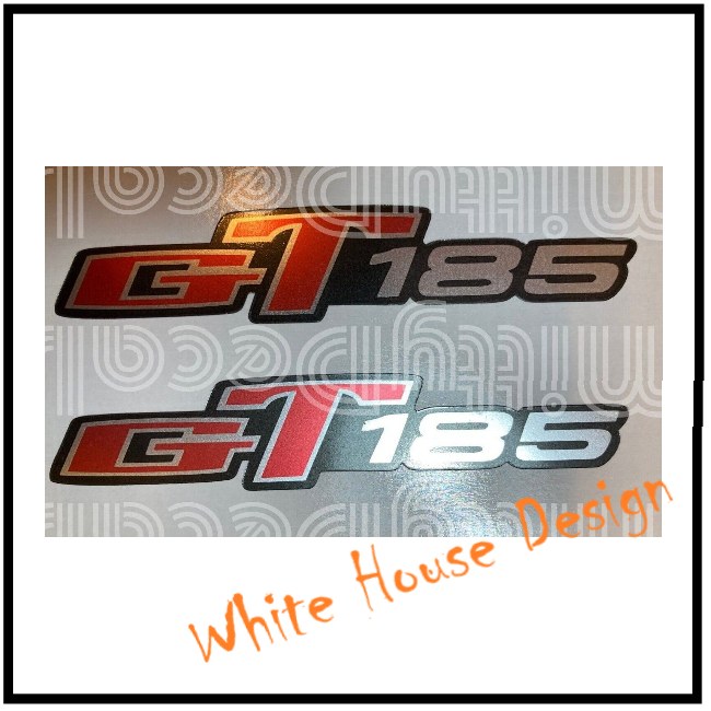 GT185 Side Panel Decals,  Premium Metallic vinyl.