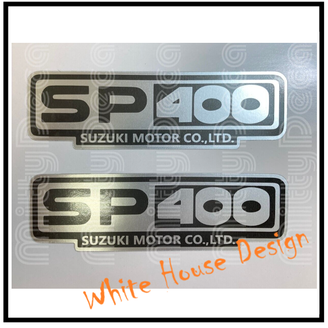 SP400 Side Panel Decals Silver Black.