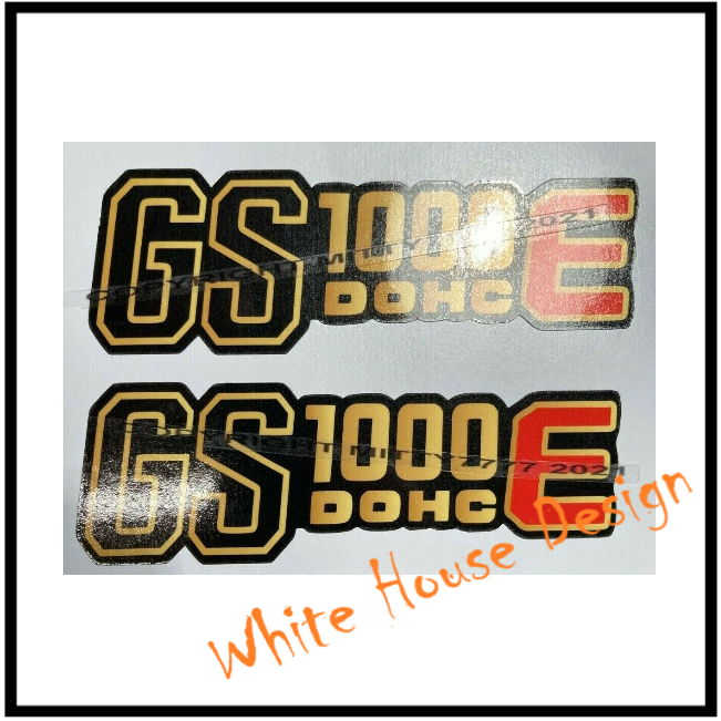 GS1000E Side Panel Decals Gold Red