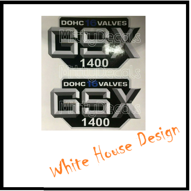 GSX1400 Side Panel Badges, (Blue 16) Decals.