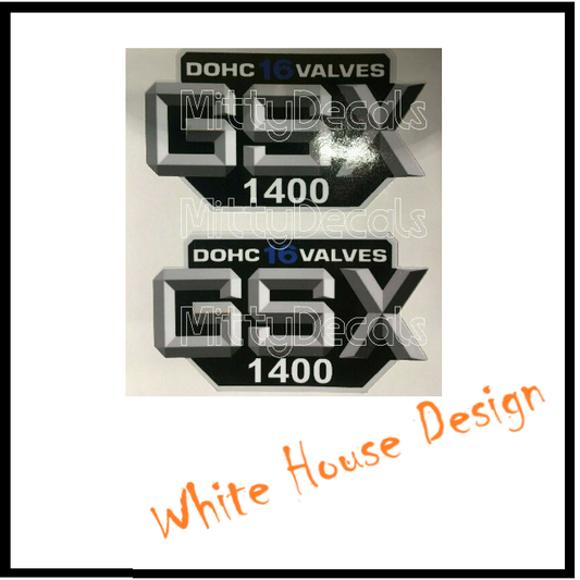 GSX1400 Side Panel Badges, (Blue 16) Decals.