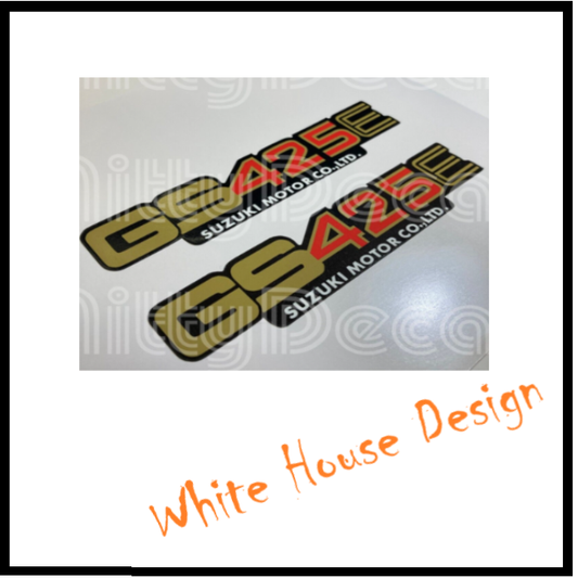 GS425E Side Panel Decals Red, Gold,