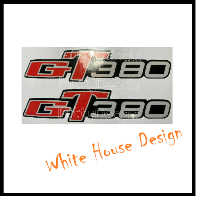 GT380 Side Panel Decals, Vinyl.