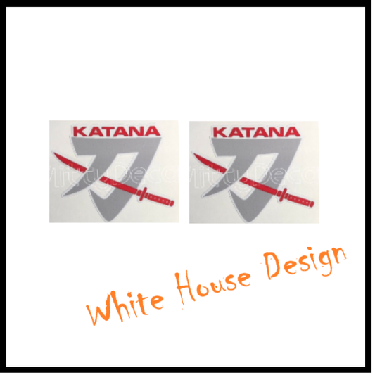 Katana. decals, (grey /silver) ..GSX750 GSX1000 GSX1100 SZ Katana