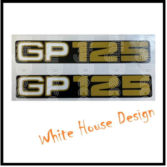 GP125 Side Panel Badges, Decals.