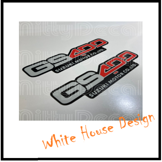 GS400 Side Panel Decals Red,Silver,