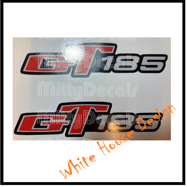 GT185 Side Panel Decals, Vinyl.