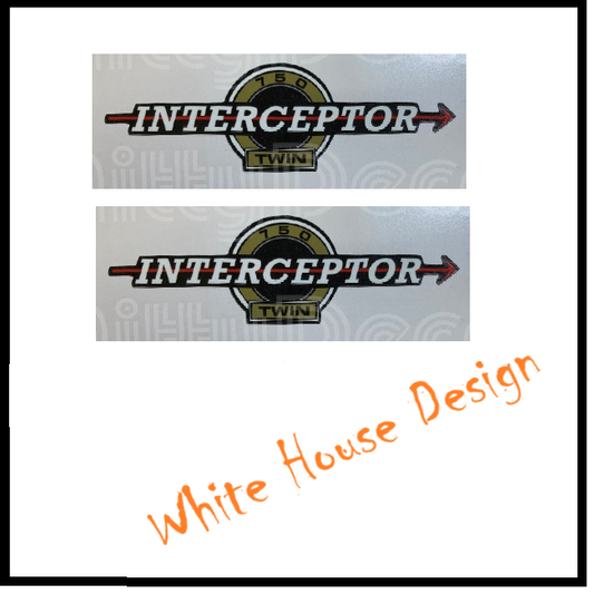 Royal Enfield 750 Interceptor side panel badges decals.